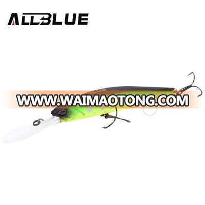 ALLBLUE New Professional Minnow Fishing Lure JERKBAIT 100DR 15.8g 100mm Deep Diving Suspend Pesca Bass Pike Fishing Hard Bait